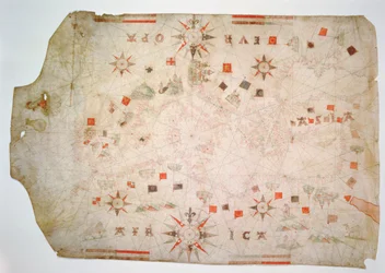 Mapa náutico en miniatura del Mediterráneo, 1584